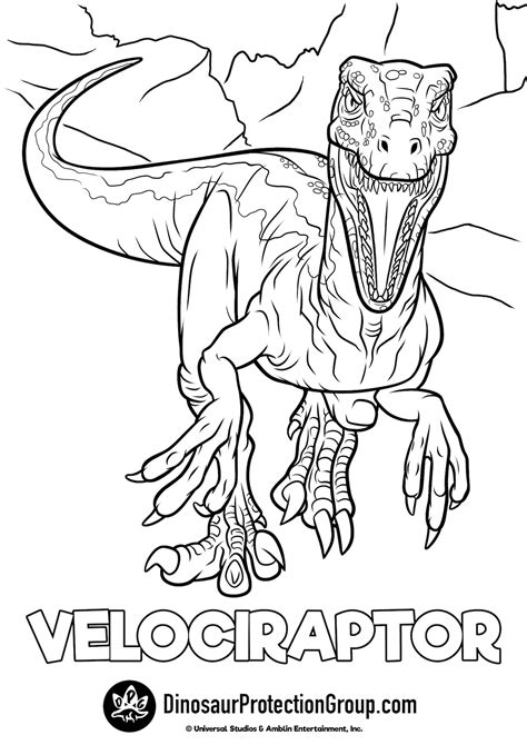 Blue Raptor Jurassic World Blue Coloring Pages Fun Coloring Page