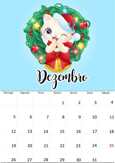 Calendário 2021 Para Imprimir Calendário Dezembro Ideias De