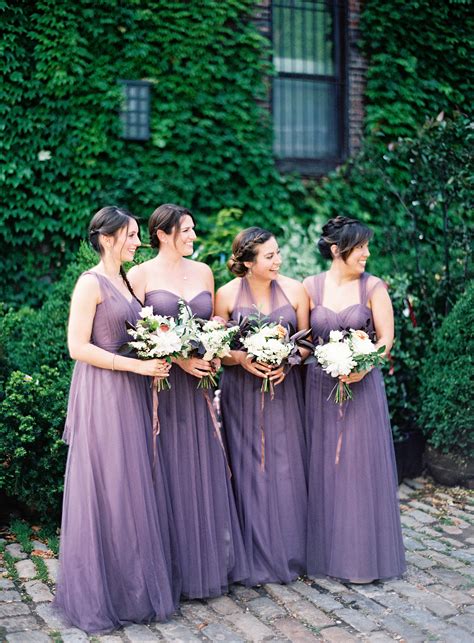 Bridesmaids In Purple Elizabeth Anne Designs The Wedding Blog