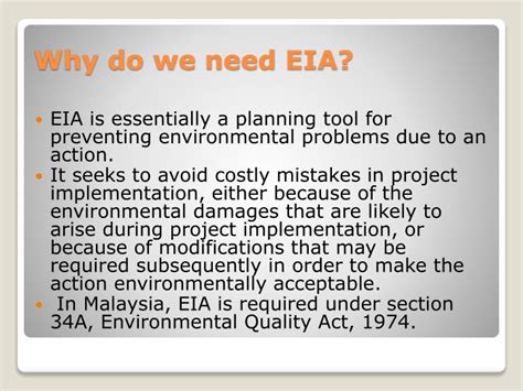 Report environmental quality (prescribed activities) (environmental impact assessment). PPT - Environmental Impact Assessment PowerPoint ...