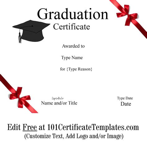 Preschool Graduation Certificate Template Free School Pinterest Pin