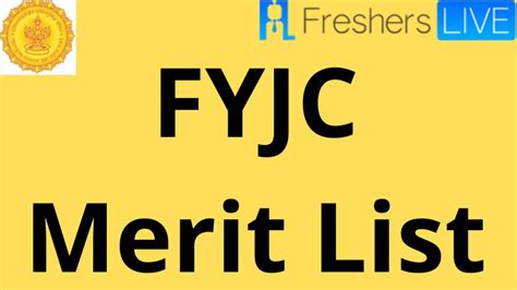 Fyjc Merit List 2021 Check Fyjc Final Merit List General Sesd 1st