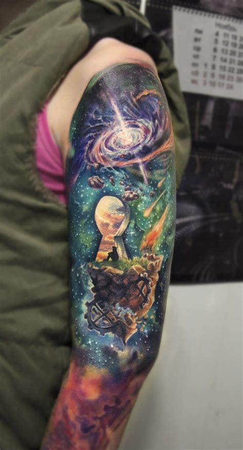 Colorful Sleeve Tattoos To Cheat The Eye Of The Viewer