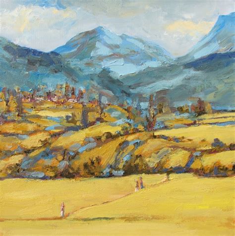 Himalaya With Wheat Fields Painting By A Roy On Gallery Today