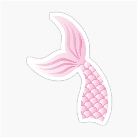 Pink Mermaid Tail Sticker By Julia2julia Redbubble