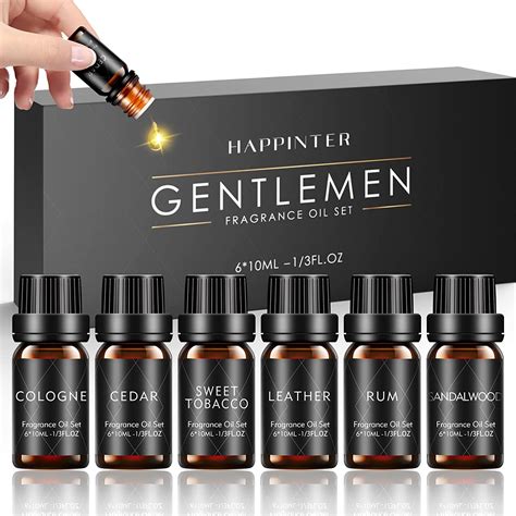 Esential Oils For Men Scents 6x10ml Mens Fragrance Oil Pure