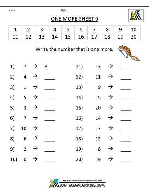 Free Printables Kindergarten Worksheets