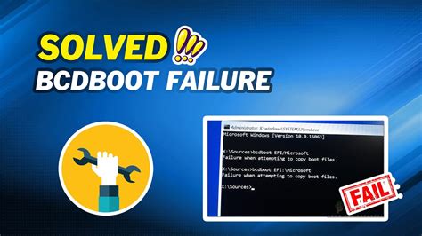 How To Fix Bcdboot Failure When Attempting To Copy Boot Files Youtube