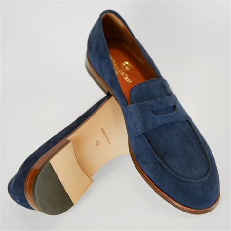 Hand Made In Italy Luxury Suede Loafers Mans Shoes Germano Bellesi