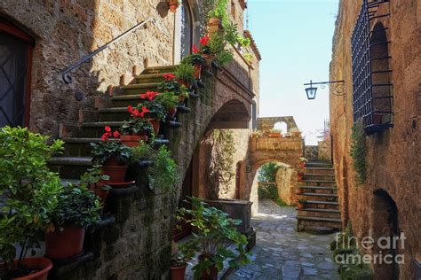 Rustic Italian Street In Civita Di Bagnoregio Photograph By George Oze