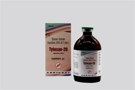 Tylosan 20 Tylosin Tartrate Injection 20 Bp At Best Price In Rudrapur