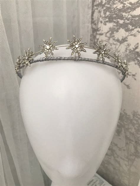 Celestial Star Bridal Crown Silver Star Tiara Star Etsy