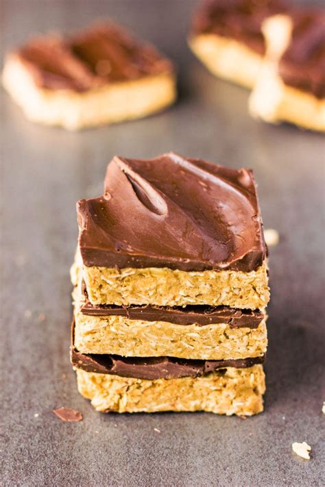 Melt remaining peanut butter with chocolate chips. 4-Ingredient No Bake Peanut Butter & Oatmeal Protein Bars ...