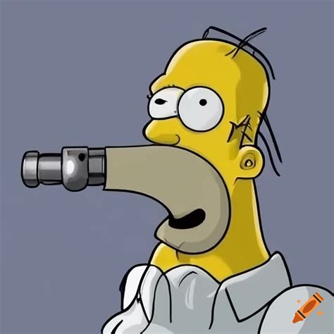 Homer Simpson Eating A Pipe