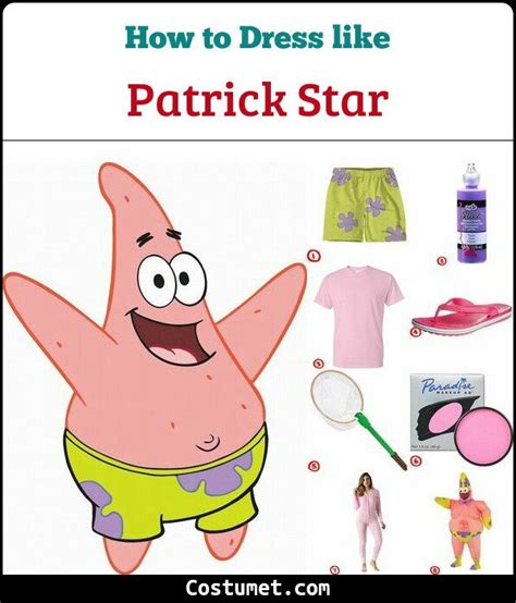 Patrick Star Spongebob Squarepants Costume For Cosplay