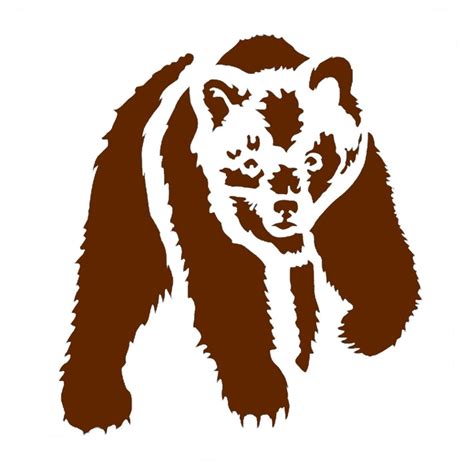 Bear Stencil Mylar Animal Bears Rustic Chic Stencils Etsy