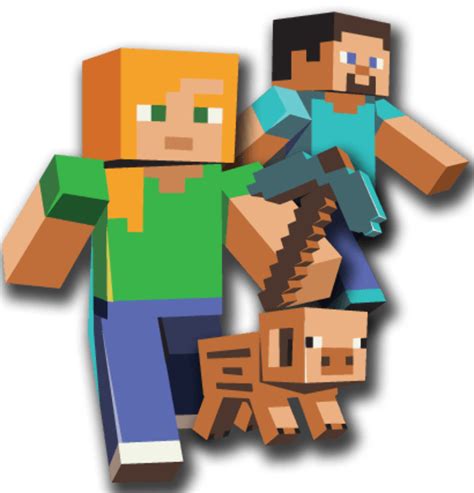 Minecraft Logo With Characters