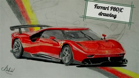 Ferrari P80c Drawing Time Lapse Youtube