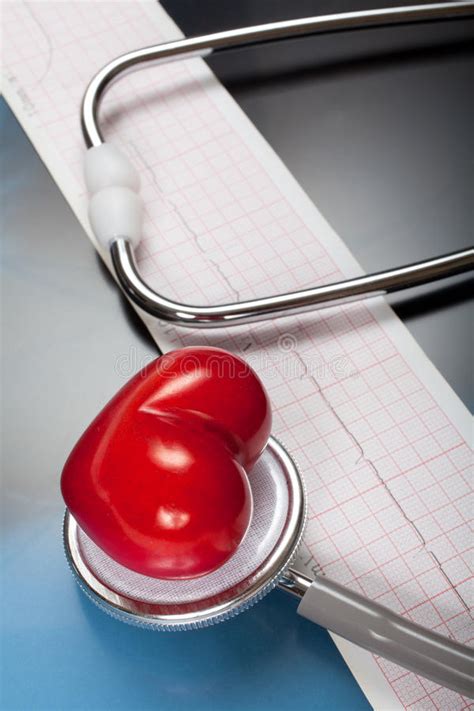 Stethoscope And Red Heart Stock Image Image Of Isolated Device 23439095