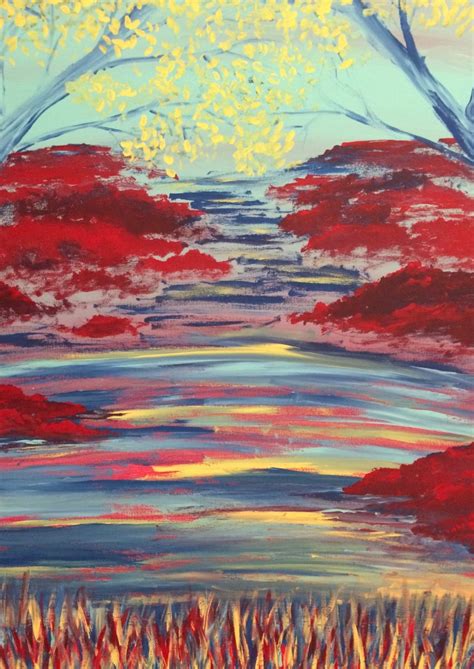 “red Mountains” Acrylic On Canvas Sold