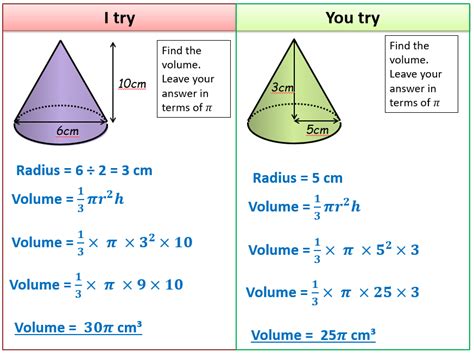 Gcse Volume Of A Cone And Frustum Fluency Reasoning And Problem