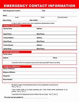Emergency Information Form Pictures