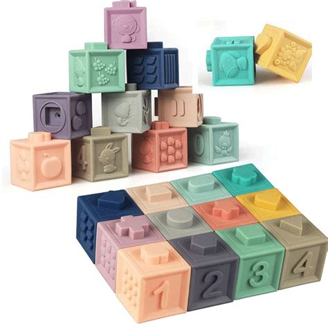Soft Block Toys Soft Stacking Blocks For Baby Montessori Sensory