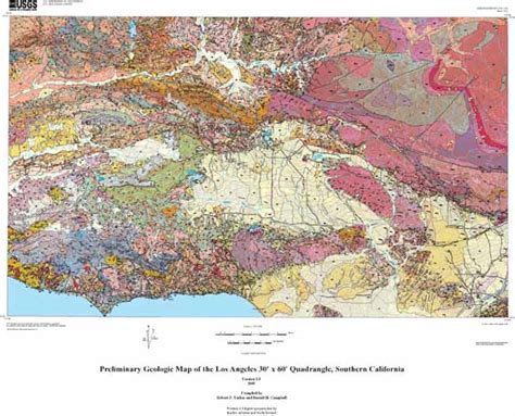 Preliminary Geologic Map Of The Los Angeles 30 X 60 Quadrangle