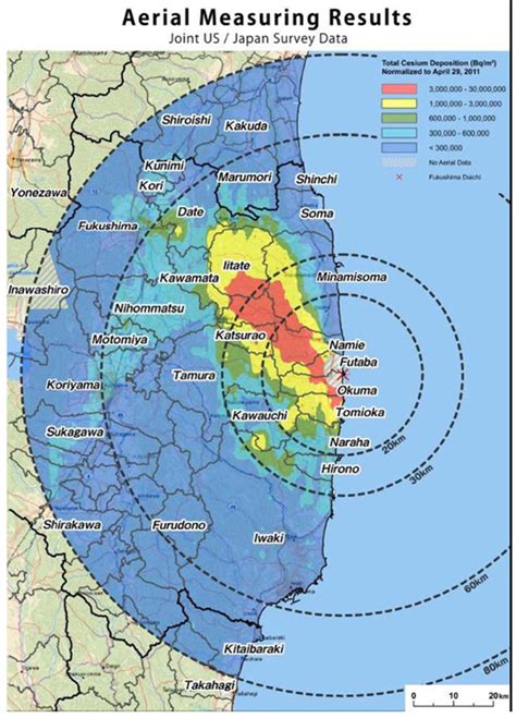 Fukushima Nuclear Plant Map