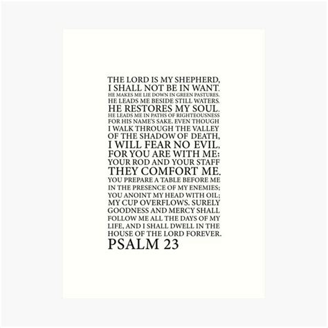 Psalm 23 Art Print By Corbrand Psalms Psalm 23 Scripture Quotes