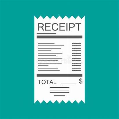 Receipt Icon Total Paper Rekening Invoice Bill