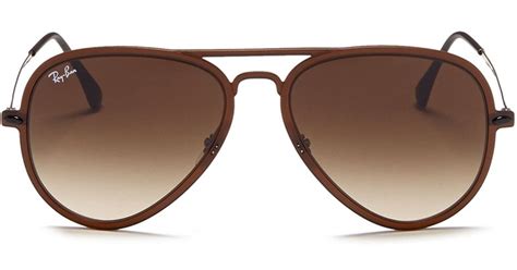 Lyst Ray Ban Light Ray Matte Acetate Aviator Sunglasses In Brown