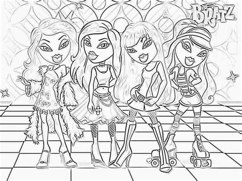 Bratz Ice Skating Coloring Pages
