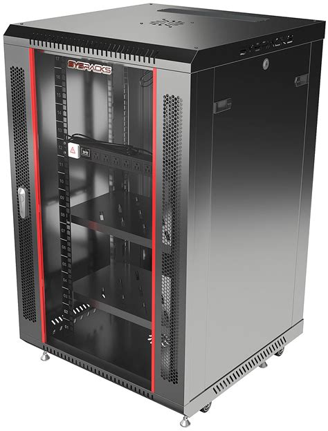 Server Rack Wall Cabinet 18U Wall Mount Rack Enclosure With Fans
