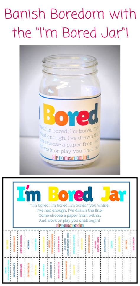 Free Printable Labels And Activity Prompts For Your Boredom Jar Bored