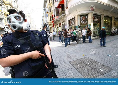 Turkish Riot Police Editorial Image Image Of Istiklal