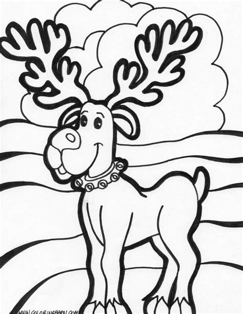 BAÚL DE NAVIDAD Colorear renos 6 dibujos de Rudolph