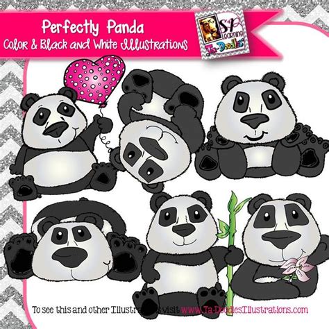Playful Panda Bear Commercial And Personal Use Clipart These Panda