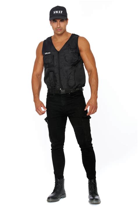 Mens Swat Costume Male Swat Costume