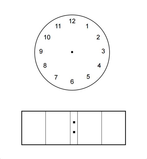 Clock Face Template For Kids