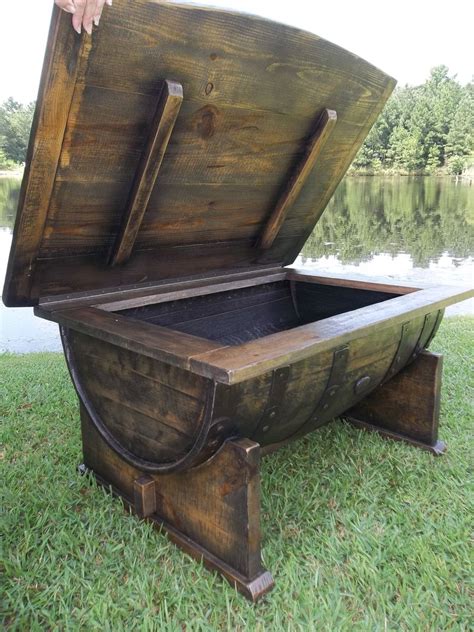 Hand Made Whiskey Bourbon Barrel Coffee Table By Old Southern