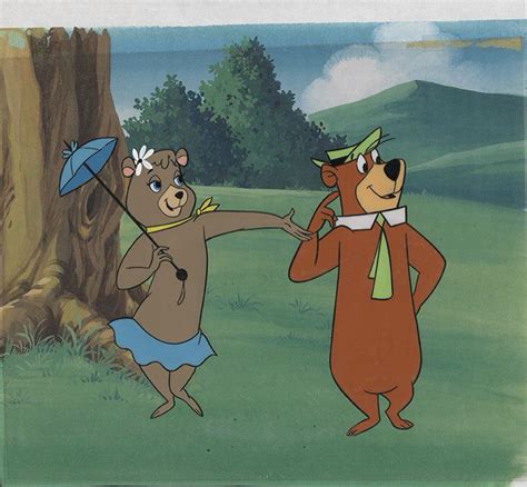 production cels featuring yogi bear and cindy bears from hey there it s yogi bear in 2022
