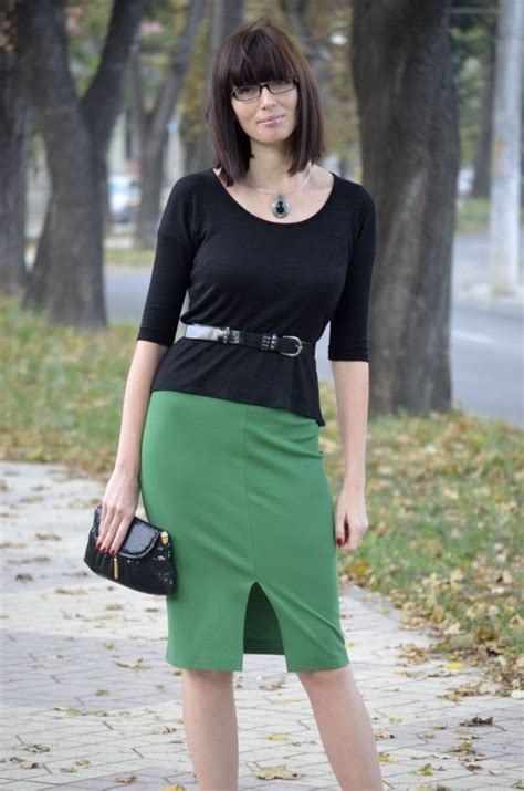 Green Pencil Skirt More On Zadinblog Com 2012 10 Green