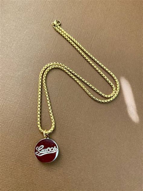 Gucci Vintage Gucci Pendant On Chain Necklace Grailed
