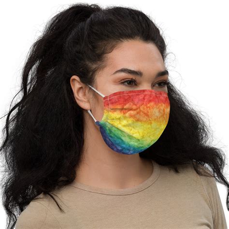 Rainbow Face Mask Reusable Face Mask Beauty Designer Face Etsy