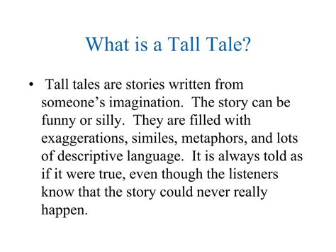 Ppt The Tall Tale Powerpoint Presentation Free Download Id5332316
