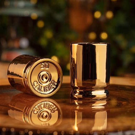 50 Caliber Shot Glasses Set Of 2