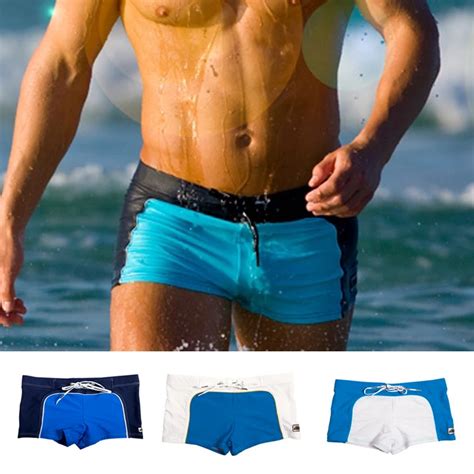 E0359 Mens Swimming Trunks Beach Swim Cool Slim Sexy Swimwear Boxer Shorts Multicolor New In