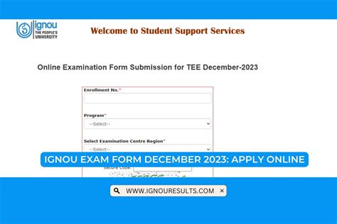 Ignou Exam Form December Fee And Last Date Apply Now Ignou Results