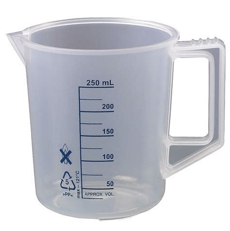 Lab Safety Supply Polypropylene 250 Ml Labware Capacity Metric